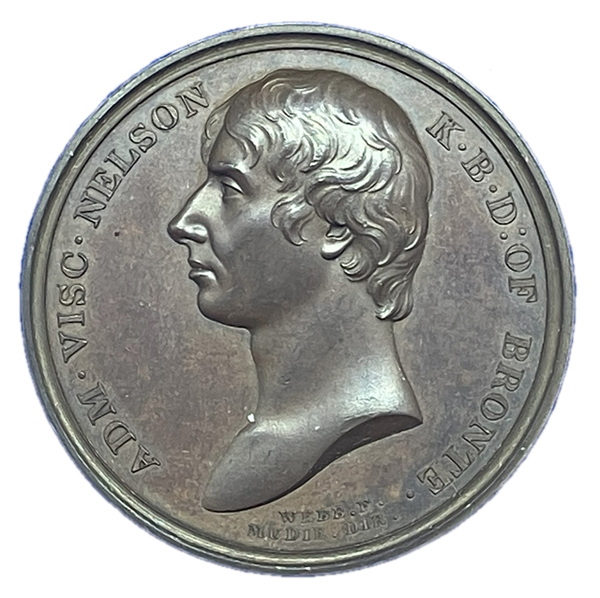 1805 Admiral Lord Nelson and the battle of Trafalgar Historical Medallion by T Webb & J P Droz