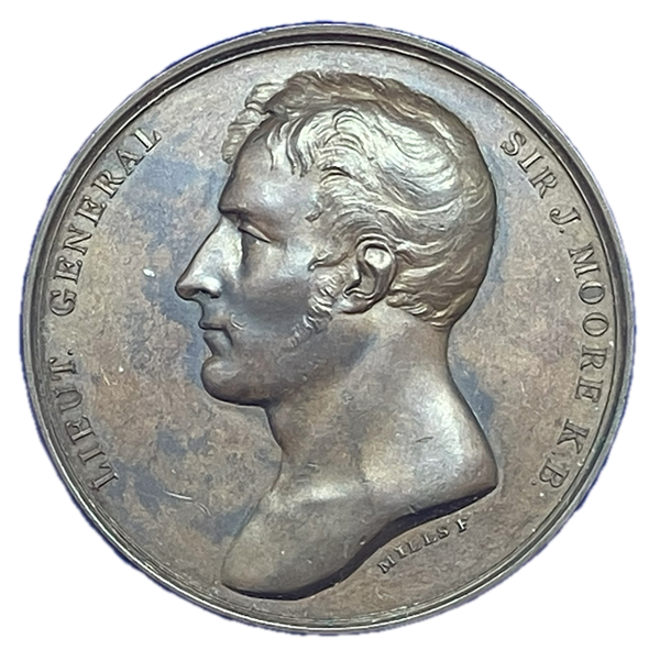 1809 The Death of Sir John Moore Historical Medallion by G Mills & J A Couriguer