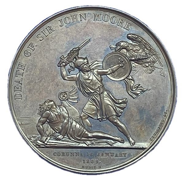 1809 The Death of Sir John Moore Historical Medallion by G Mills & J A Couriguer