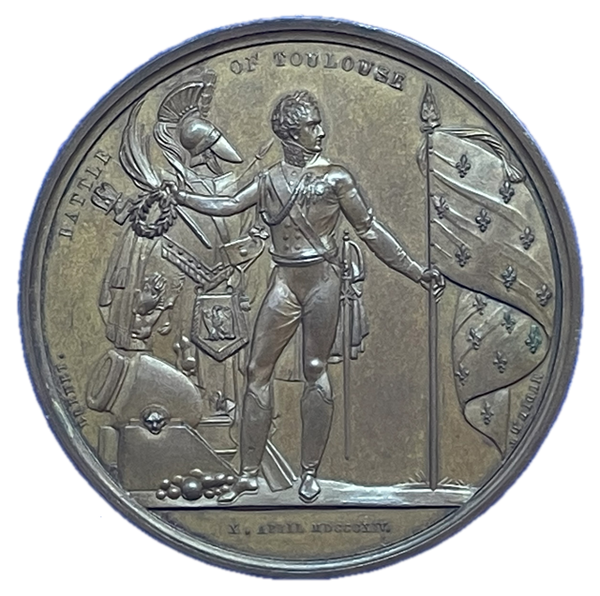 1814 The Battle of Toulouse Historical Medallion by N G A Brenet