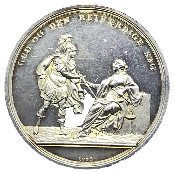 1801 Battle of Copenhagen Historical Medallion by D F Loos Obverse