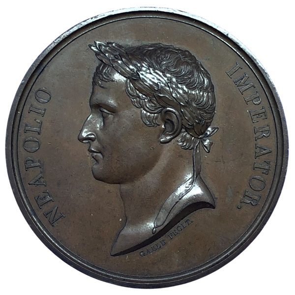 1804 Napoleon Bonaparte - Coronation Festivities Historical Medallion by N Jeuffroy/A Galle Obverse
