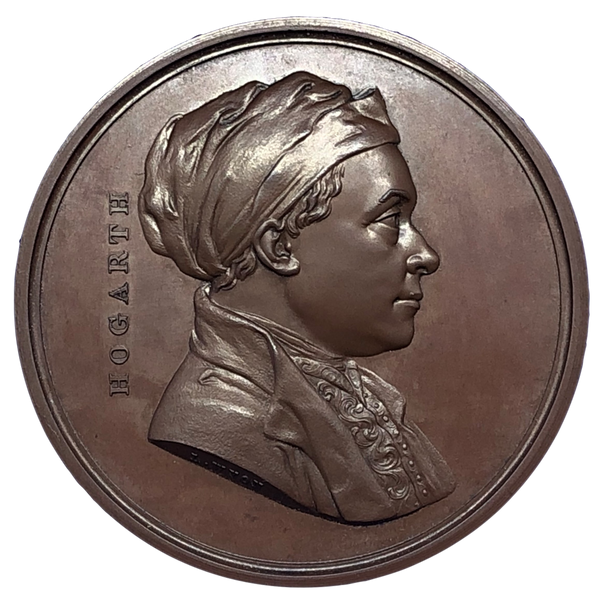 1848 William Hogarth, Painter Historical Medallion by L C Wyon Obverse