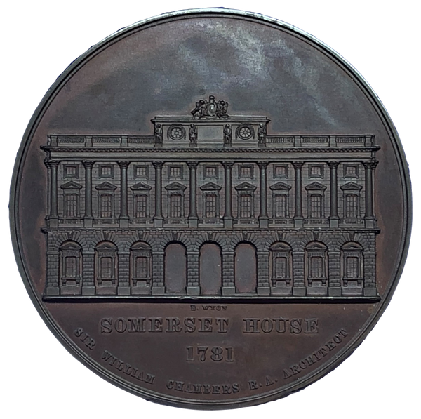 1857 William Chambers, Architect Historical Medallion by B Wyon Reverse