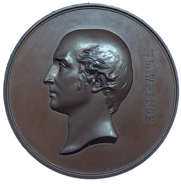1860 Thomas Lawrence, Painter Historical Medallion by G G Adams Obverse