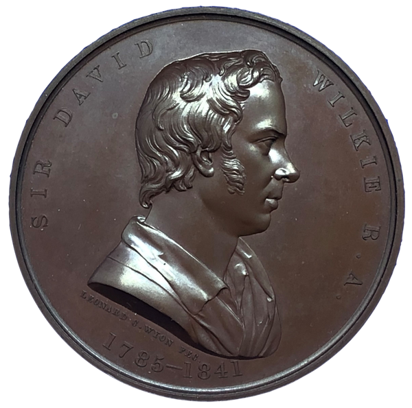 1861 David Wilkie, Painter Historical Medallion by L C Wyon Obverse