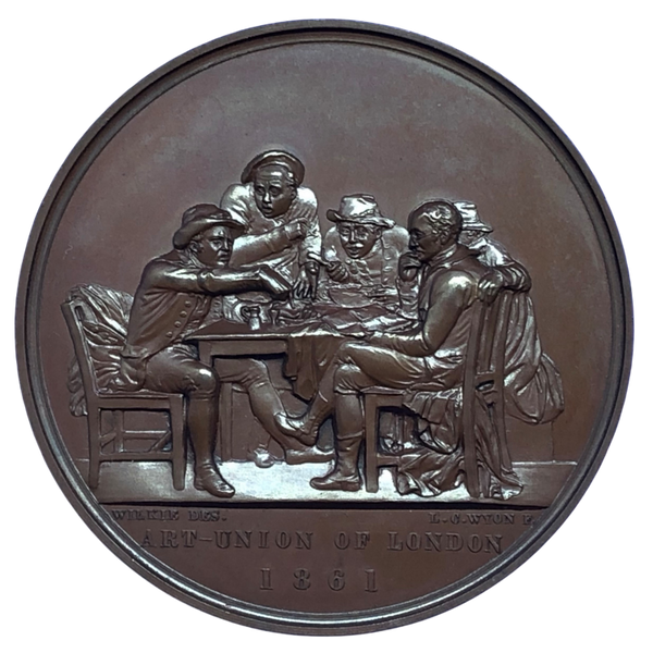 1861 David Wilkie, Painter Historical Medallion by L C Wyon Reverse