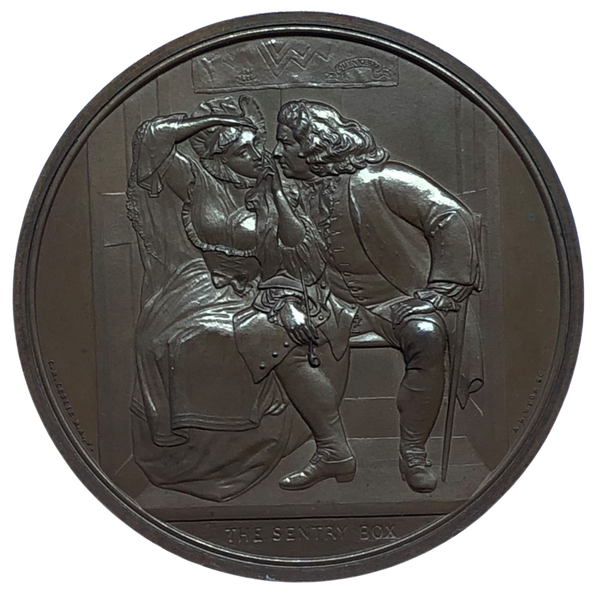 1870 Charles Leslie, Painter & Author Historical Medallion by A B Wyon Reverse