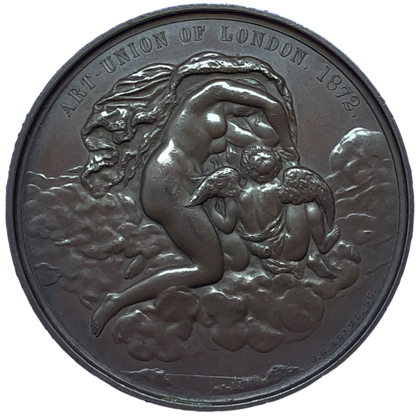 1872 William Etty, Painter Historical Medallion by G G Adams Reverse