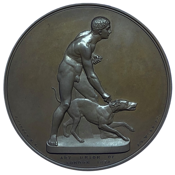 1874 John Gibson, Sculptor Historical Medallion by J S Wyon Obverse