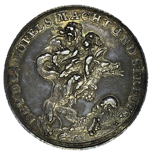1649 Death of Charles I Historical Medallion by German Artist Reverse