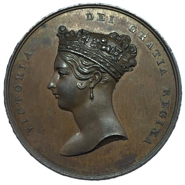 1838 Victoria - Visit to the City of London Historical Medallion by J Barber Obverse