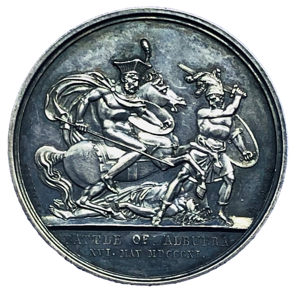 1811 Battle of Albuera Historical Medallion by Webb/Brenet Reverse
