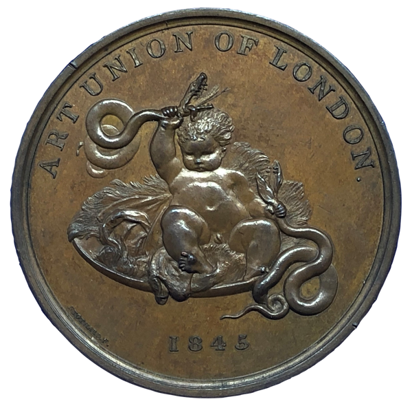 1845 Joshua Reynolds, Painter Historical Medallion by A J Stothard Reverse