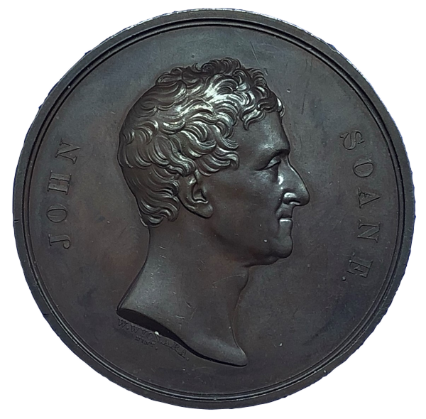 1834 Sir John Soane, Architect Historical Medal by W Wyon Obverse