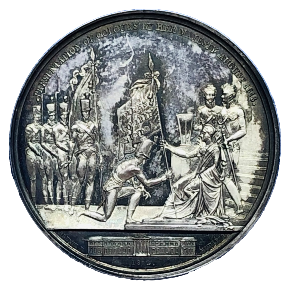 1813 Royal Military Academy Historical Medallion by G Mills/ Brenet Reverse