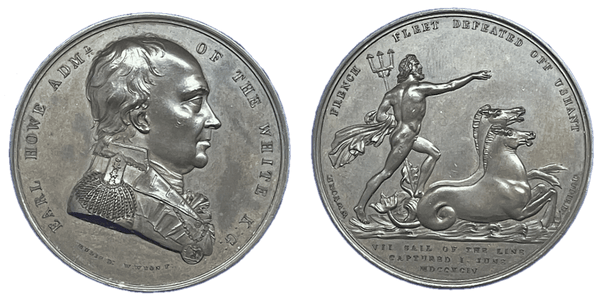 1820 Mudie's National Series of Medals. Partial set of Medals commemorating British Military and Naval Victories, including original case Historical Medallion