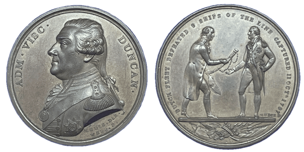 1820 Mudie's National Series of Medals. Partial set of Medals commemorating British Military and Naval Victories, including original case Historical Medallion