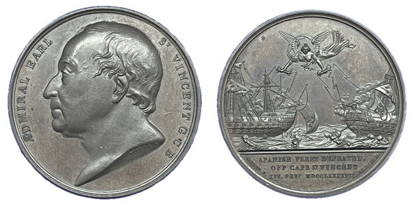 1820 Mudie's National Series of Medals. Partial set of Medals commemorating British Military and Naval Victories, including original case Historical Medallion