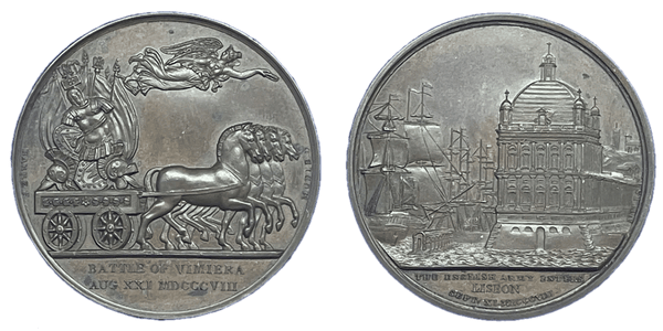 1820 Mudie's National Series of Medals. Partial set of Medals commemorating British Military and Naval Victories, including original case Historical Medallion