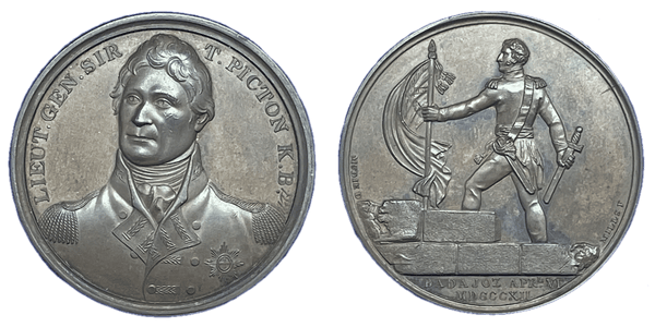 1820 Mudie's National Series of Medals. Partial set of Medals commemorating British Military and Naval Victories, including original case Historical Medallion