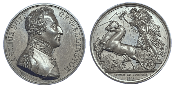 1820 Mudie's National Series of Medals. Partial set of Medals commemorating British Military and Naval Victories, including original case Historical Medallion