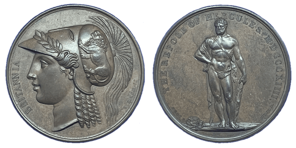 1820 Mudie's National Series of Medals. Partial set of Medals commemorating British Military and Naval Victories, including original case Historical Medallion