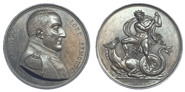 1820 Mudie's National Series of Medals. Partial set of Medals commemorating British Military and Naval Victories, including original case Historical Medallion