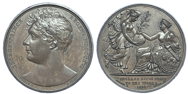 1820 Mudie's National Series of Medals. Partial set of Medals commemorating British Military and Naval Victories, including original case Historical Medallion