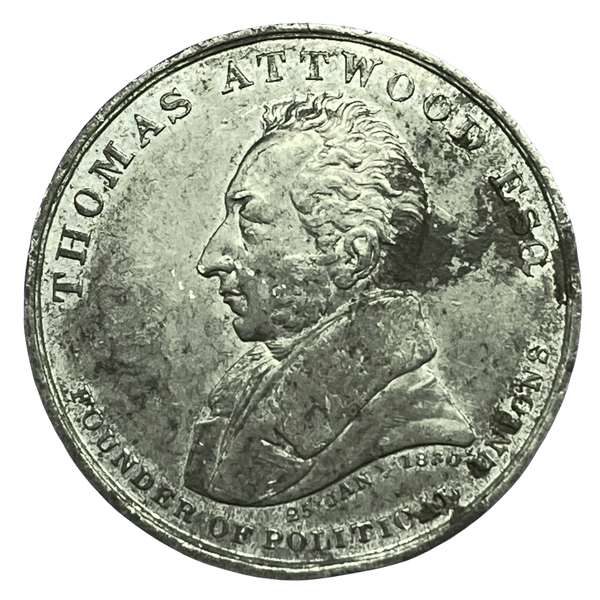 1832 Thomas Attwood, Parliamentary Reform 1832 Medal by J Davis