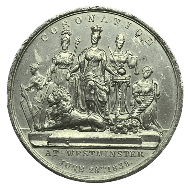 1838 Victoria Coronation Historical Medallion by J Davis