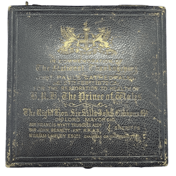 1872 City of London Case - Prince of Wales, National Thanksgiving by Wyon