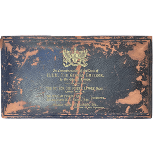 1891 City of London Double Case - The Visit of The German Emperor by Elkington & Co