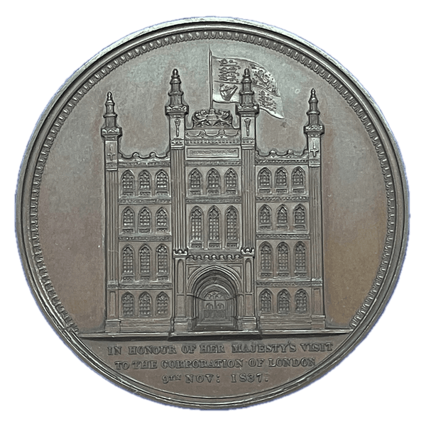 1837 Victoria - Guildhall Reception Historical Medallion by W Wyon