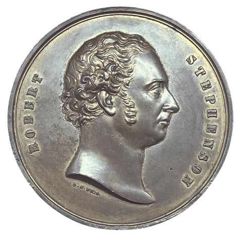 1850 Britannia Tubular Bridge Historical Medallion by L C Wyon