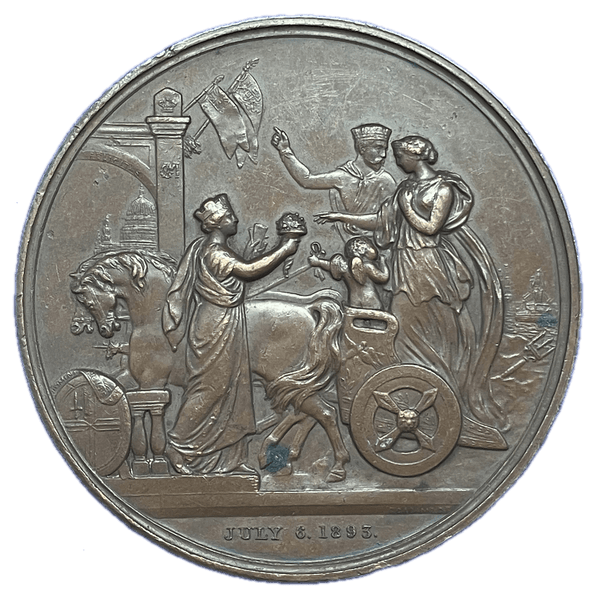 1893 Marriage of George Duke of York to Princess Mary of Teck Historical Medallion by G G Adams