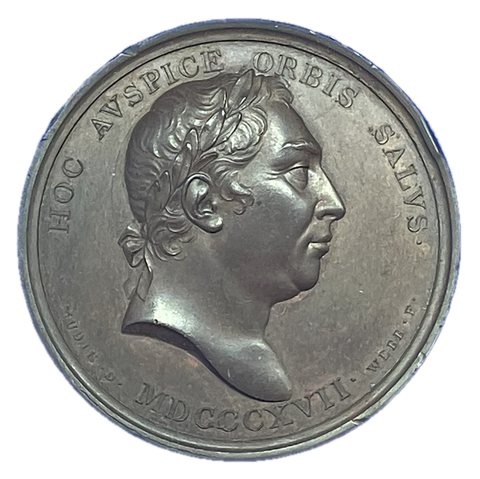 1817 King George III - Dedication Medal Historical Medallion by T Webb & A J Depaulis