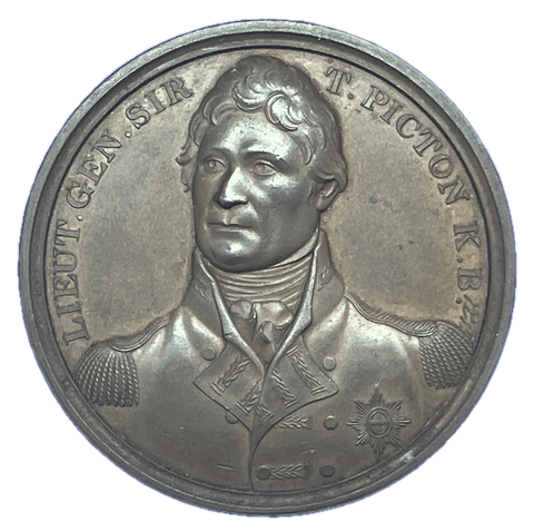 1812 Lt General Sir Thomas Picton and the capture of Badajoz Historical Medallion by G Mills