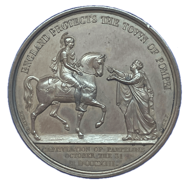 1813 The surrender of Pampeluna Historical Medallion by N G A Brenet & J P Droz