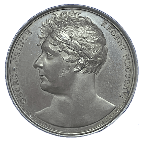 1816 The Prince Regent Historical Medallion by G Mills & E J Dubois