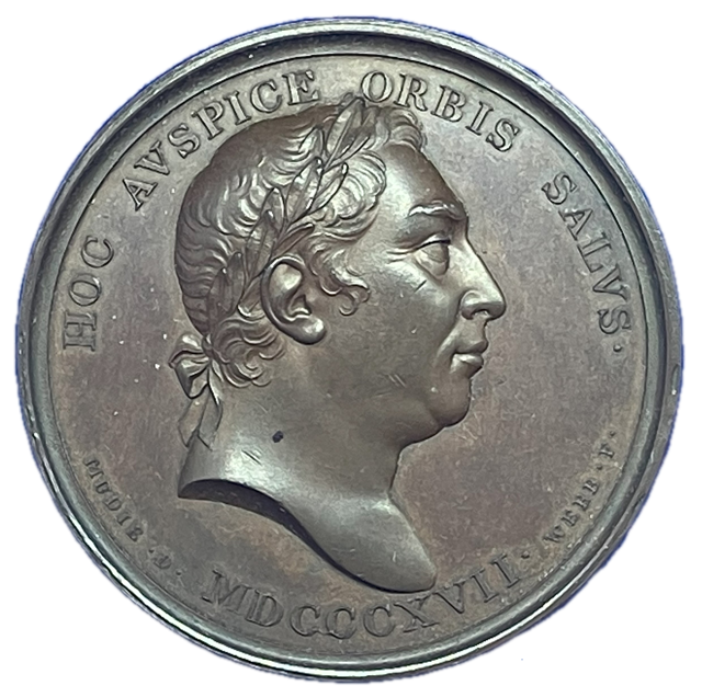 1817 King George III - Dedication Medal Historical Medallion by T Webb & A J Depaulis