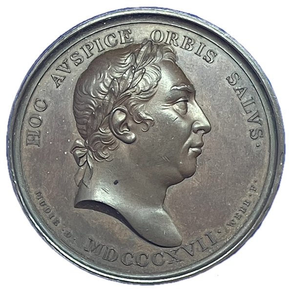 1817 King George III - Dedication Medal Historical Medallion by T Webb & A J Depaulis