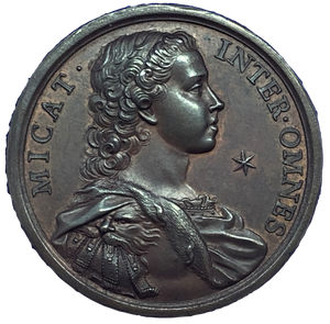 1731 Prince Charles And Prince Henry Historical Medallion by Otto Hamerani Obverse