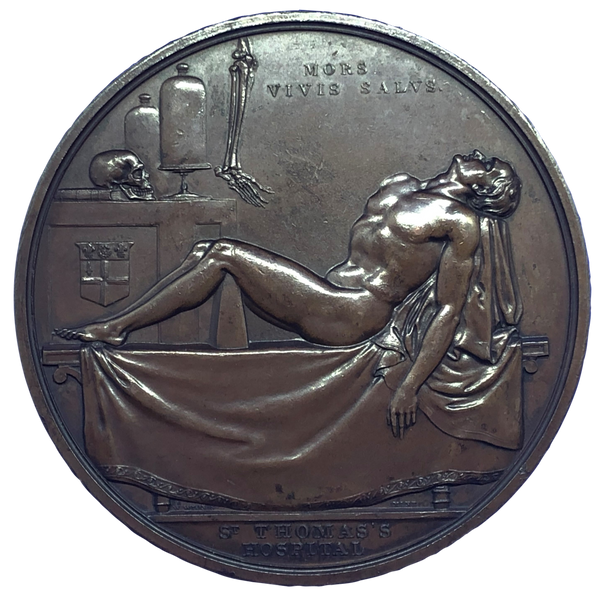 1752 St Thomas Hospital - Cheselden Medal (First Struck in 1829) by W Wyon Reverse