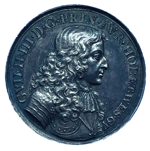 1677 Marriage of Mary to William III of Orange Historical Medallion by N Chevalier Reverse