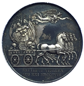 1808 Battle of Vimiera: English Army Enters Lisbon Historical Medallion by J J Barre / G Mills Obverse