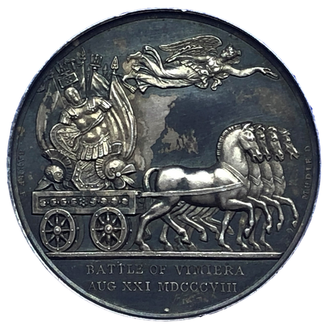 1808 Battle of Vimiera: English Army Enters Lisbon Historical Medallion by J J Barre / G Mills Obverse