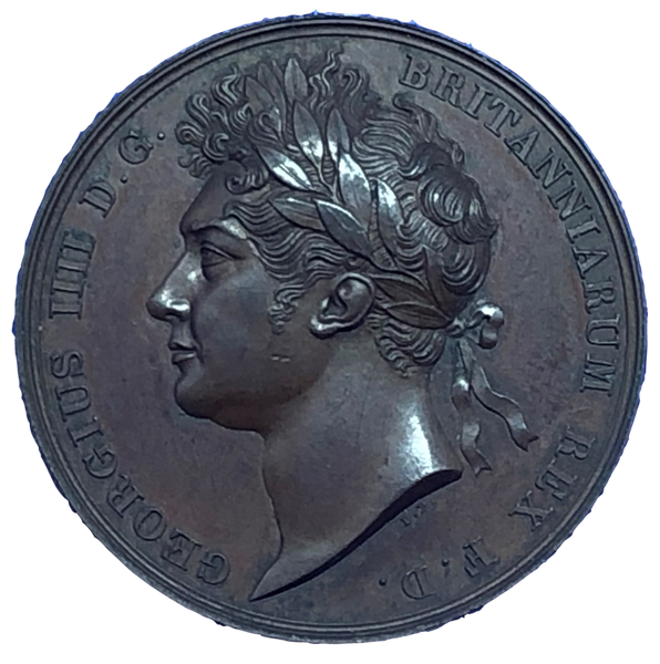 1821 Coronation of George IV Historical Medallion by B Pistrucci Obverse