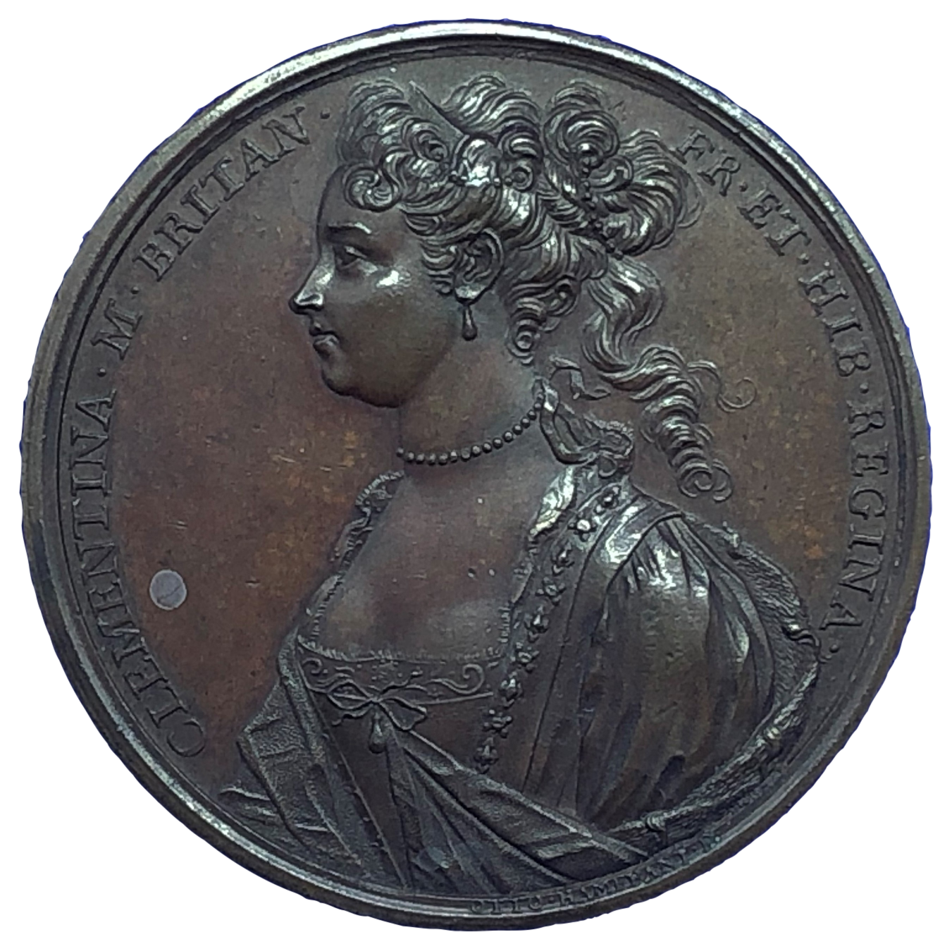 1719 Princess Clementina, Escape From Innsbruck Historical Medallion by Otto Hamerani Obverse