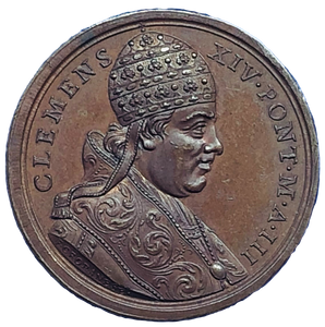 1772 Clement XIV Historical Medallion by Cropanese Obverse